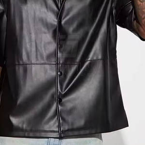 Chemise en cuir pour homme, douce, de haute qualité, élégante, pour les sorties décontractées et le travail au bureau, chemise en cuir - Product Image 6