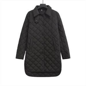 Chaqueta Acolchada de Longitud Media para Mujer, Otoño Invierno, Nueva, Vintage, Tejida, Transpirable, Ecológica, Impermeable, Cortavientos, con Botones a Presión - Product Image 5