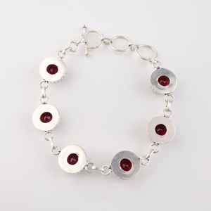 Pulsera de Plata de Ley con Dije de Circonita Rosa, Joyería de Lujo Hecha a Mano para Mujer, Regalo de Aniversario, Compromiso o Boda - Product Image 4