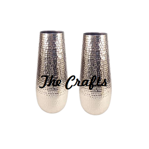 Florero de Metal a granel de Color plateado y dorado con florero de Calidad exclusiva para uso de decoración de mesa de comedor - Product Image 4