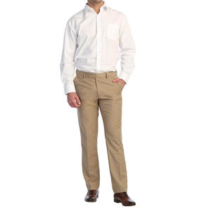 Pantalon de Costume Professionnel Homme Coupe Droite Classique Formelle Tissu Toile Respirant Taille Moyenne Poids Moyen - Product Image 6