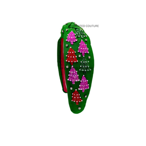 Diademas navideñas artesanales con lazo de cuentas y diseño de caramelo, diademas con cuentas de paja, accesorios de moda - Product Image 2