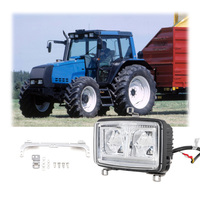 ECE R149 Valtra tracteur 3X5 pouces phare LED avec support 12V 24V blanc froid phare rectangulaire à faible faisceau de route