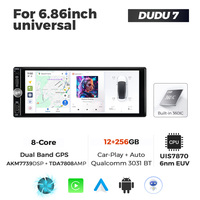 DUDUAUTO DUDU7 7870 Android 8 núcleos 12+256GB Estéreo para Auto 4G LTE WiFi DSP para Pantalla Universal de 6.86 Pulgadas