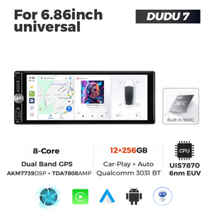 DUDUAUTO DUDU7 7870 Estéreo para Carro Android 8 Núcleos 12+256GB 4G LTE WiFi DSP para Tela Universal de 6.86 Polegadas - Product Image 3