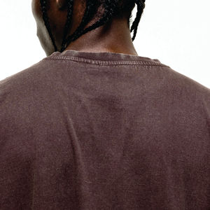 T-shirts en vrac vierges de mode pour hommes lourds T-shirt en coton surdimensionné à épaules tombantes Logo personnalisé T-shirts vierges Pastel - Product Image 6