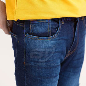 กางเกงยีนส์ขายาวสำหรับผู้ชายกางเกงยีนส์สีพื้นแบบลำลอง - Product Image 6