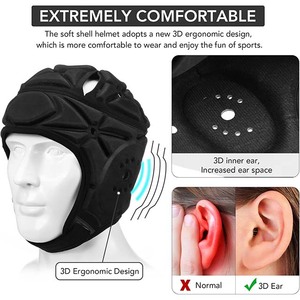 Casque de football 7v7 rembourré, réglable, souple et protecteur, avec logo et couleurs tendance et très vendus - Product Image 2