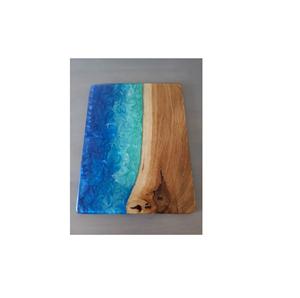 Planche à découper en bois et résine faite à la main, multicolores, épaisseur 1,5 cm, facile à nettoyer, pour servir, couper, trancher, utilisation quotidienne élégante en cuisine - Product Image 1