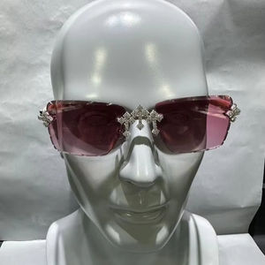 แว่นตาเขาเพชรโมอิส925เงิน VVS ฮิปฮอปจำลองใหม่ทันสมัย - Product Image 1