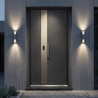 Nouvelle conception de grille de porte en aluminium décorative pour maison, villa, cour, entrée