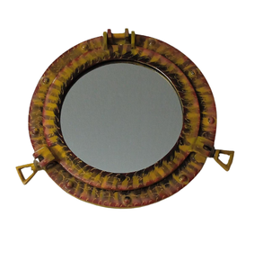 Espejo de pared de ojo de buey de latón de estilo náutico, ventana de barco marítimo, decoración interior para el hogar, acabado de latón - Product Image 4