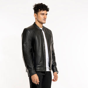 Service de vente en gros OEM Impression personnalisée de haute qualité Meilleur design Veste confortable en peau de mouton pour hommes Différents supports avant - Product Image 1