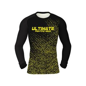 T-shirt à manches longues pour hommes et femmes, personnalisé, par sublimation, rashguard MMA Rashgaurd imprimé MMA bjj Rashguard t-shirt pour hommes - Product Image 2