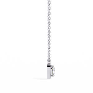 Top vente OMKAR JEWELS blanc laboratoire cultivé Moissanite forme de coeur E VS1 IGI certifié or 14k collier pendentif de luxe - Product Image 5