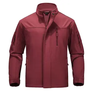 OEM Men's Lightweight Fleece Material <b>Winter</b> Softshell <b>Jacket</b> Stand Hood Warm Windproof for Outdoor Hiking <b>Running</b> Manufacturer - Product Image 3