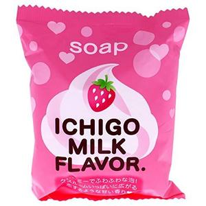 Savon Pelican au lait Ichigo fabriqué au Japon, 80g, savon au lait de fraise, mousse crémeuse, savon japonais mignon, vente en gros - Product Image 1