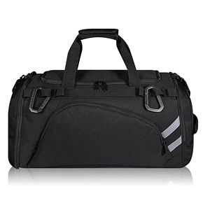 Unisex 55L Custom Gym <b>Bag</b> <b>with</b> <b>Shoe</b> <b>Compartment</b> Genuine Leather Sports Duffel Zipper Closure - Product Image 1