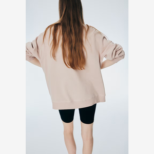 เสื้อสเวตเตอร์สวมหัวไซส์พิเศษสำหรับผู้หญิงเสื้อสเวตเตอร์แบบสวมหัวทันสมัยชุดสวมหัวทรงโอเวอร์ไซส์ไม่มีลาย - Product Image 3