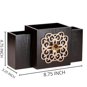 Porta Cucharas de Madera con Recubrimiento Resistente a Impactos, Efecto Pintado a Mano, Porta Cucharas de Madera para Decoración del Hogar - Product Image 3