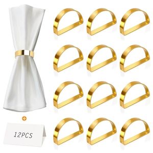 Servilleteros de estilo clásico, servilletero para boda, mesa de Hotel, decoración de Metal, hebilla de toalla, servilleta, botón de tela - Product Image 4