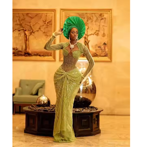 Ropa étnica tradicional de mujer de primera calidad Royal George's bordado de encaje de lujo estampado africano Headtie algodón de seda transpirable - Product Image 2