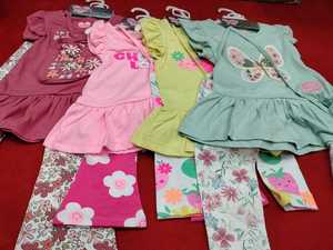 ชุดเสื้อผ้า2ชิ้นสำหรับเด็กผู้หญิงวัยหัดเดินชุดเสื้อคลุมและเลกกิ้งแบบกำหนดเองสำหรับฤดูร้อน - Product Image 6