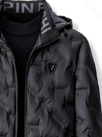 Service OEM – Doudoune d'hiver pour homme, à capuche, col mandarin, fermeture éclair, imperméable, réversible, séchage rapide, coupe-vent, personnalisable