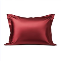 Conception personnalisée OEM 16-22 Momme 6A Grade taie d'oreiller en satin de soie turque élégante OEKO-TEX certifiée Claret Red Luxury Dot Animal
