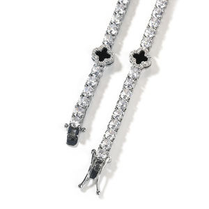 <b>Silver</b> Hip-Hop Style Moissanite diamond Tennis Bracelets <b>for</b> Men and <b>Women</b> Fashionable Hip-Hop Gifts Wholesale price - Product Image 5