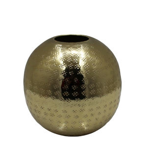 Vase à fleurs rond en fer marron et cuivre couleur vase à fleurs en métal pour dessus de table et décoration de mariage à la main - Product Image 5