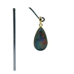 Colgante de Plata de Ley 925 de alta calidad, chapado en oro, forma de pera, Ópalo de fuego, joyería de piedras preciosas, moda para mujer - Product Image 2