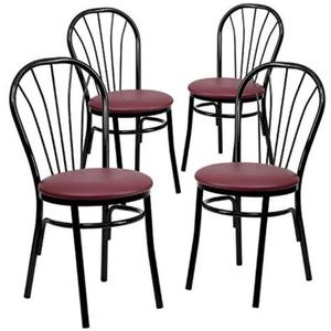 Sillas de hierro negro antiguas con elegantes diseños de desplazamiento y construcción robusta adecuada para uso en interiores y exteriores - Product Image 5