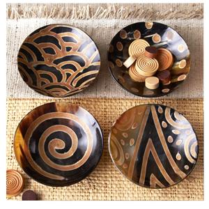 Plato de cuerno de búfalo natural para afeitar formas ovaladas y redondas modernas rústicas hechas a mano para ocasiones de fiesta hechas en la India - Product Image 5