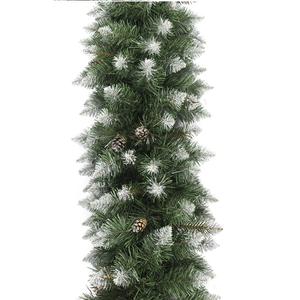 Guirnalda artificial de Navidad 2025, Diamante de PVC de 2,7 m con conos naturales, nueva colección navideña - Product Image 3