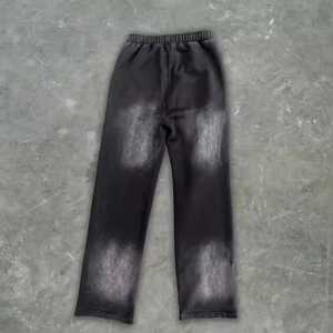 Ensemble de survêtements de sérigraphie de haute qualité délavés à l'acide survêtement personnalisé en gros d'entraînement pour hommes - Product Image 4