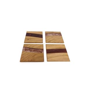 Sous-verre en bois époxyde adapté aux besoins du client de résine avec la forme carrée avec le produit vert clair de Offre Spéciale de couleur - Product Image 3