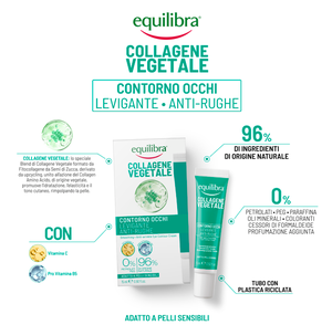 Equilibra Crème Contour des Yeux Lissante Anti-Rides au Collagène Végétal, Phytocollagène, Graine de Citrouille, Vitamine C et B5 pour Femmes Tous Types de Peau - Product Image 4