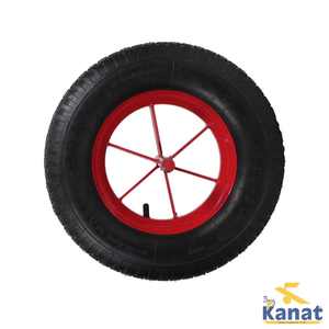 Kanat KD-105 brouette tout-terrain SLT-744 roue pneumatique à rayons 400x8 plateau métallique renforcé pour la construction lourde - Product Image 2