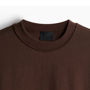 Camiseta de Manga Corta para Hombre, de Lujo, 100% Algodón Canvas Pesado de 260g, Corte Regular, Cuello Redondo, Transpirable, para Fitness, Estilo Holgado - Product Image 4