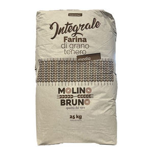 Farine Intégrale Italienne de Qualité Supérieure MOLINO BRUNO, Broyage Cylindrique, Format 25kg, pour Pizzas, Pains, Pains à la Ciboulette, Pâtisseries, Boulangerie, Exportation - Product Image 1