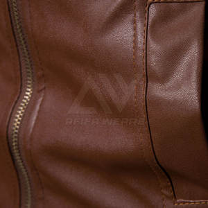 Veste en cuir d'hiver pour homme, très vendue, avec col montant et motif lettres, haute qualité, coupe-vent - Product Image 5