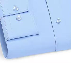 Camisa de Vestir de Manga Larga para Hombre de Alta Calidad, Color Sólido, Logotipo Personalizable, Tejido Satinado, Transpirable, Formal - Product Image 5