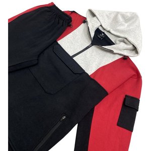 Sudadera de 2 piezas para hombre Quarter Zip Hoodie con pantalones de chándal Jogger Heavy Fleece Material Fleece Outfit - Product Image 2
