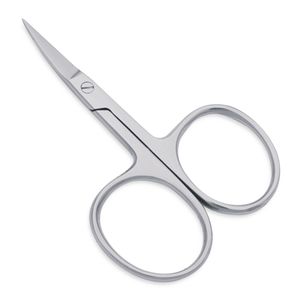 Ultra-Fine Curved Stainless Steel Manicure Pedicure Scissors Mirror Finished Russian Style Superior Sharpness for Cuticle Beauty - Product Image 1