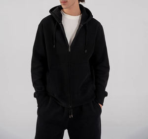 Sweat à capuche zippé pour homme, personnalisable avec logo OEM, 100 % coton, idéal pour l'hiver, les sports de plein air, la course, le fitness, décontracté, uni, respirant et séchage rapide - Product Image 6