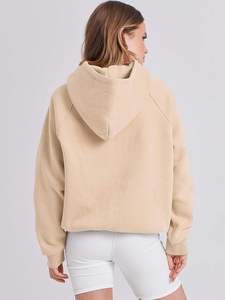 Nueva Llegada, Sudaderas con Capucha de Invierno para Mujer, Calidad Premium, Algodón/Poliéster, Transpirables, Informales, Forradas, Cortas, con Logotipo Personalizado - Product Image 3