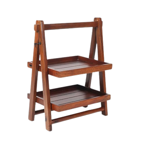 Plateau de service en bois de forme rectangulaire de haute qualité avec poignées en métal noir ustensiles de cuisine personnalisables vaisselle plateaux décoratifs - Product Image 2