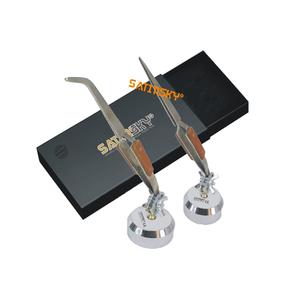 Pince à épiler portable Satinsky en acier inoxydable avec lumière LED, design intelligent pour l'épilation des sourcils, outil de maquillage - Product Image 2