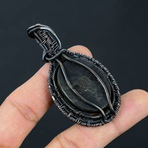<b>Black</b> <b>Obsidian</b> Life Tree Pendant <b>Necklace</b> Unique Designer Handmade Copper Wire Wrap for Nature Lovers All Sizes Available Gift - Product Image 3